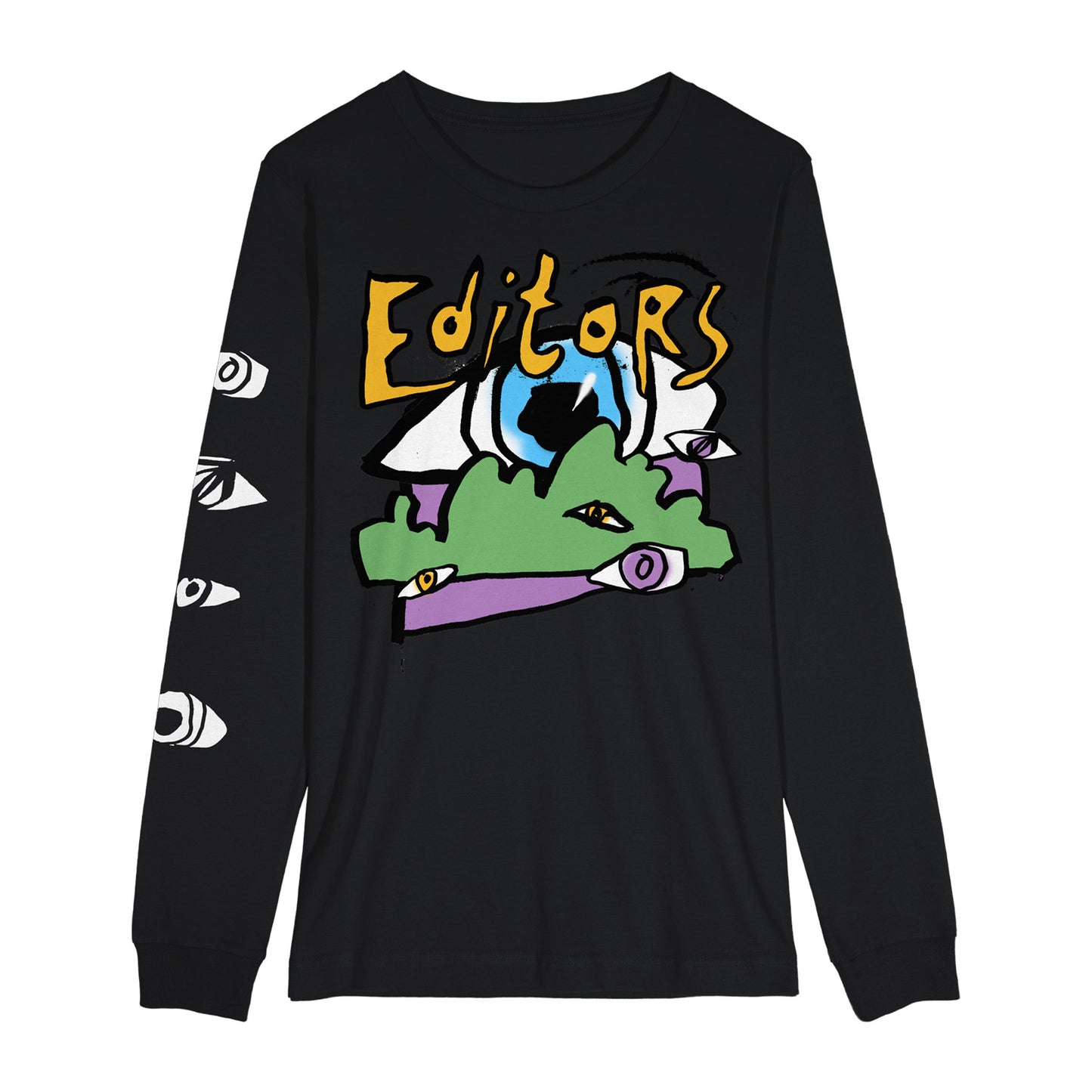 Hand Drawn Long Sleeve T-Shirt Black