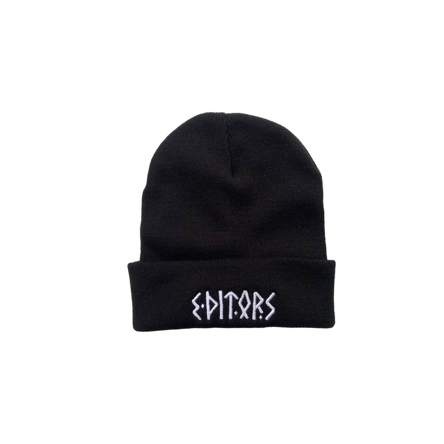 White Runes Logo Beanie Black