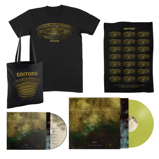 Mega Bundle - Black T-Shirt + Black Tote Bag + Black Tea Towel + CD + LP