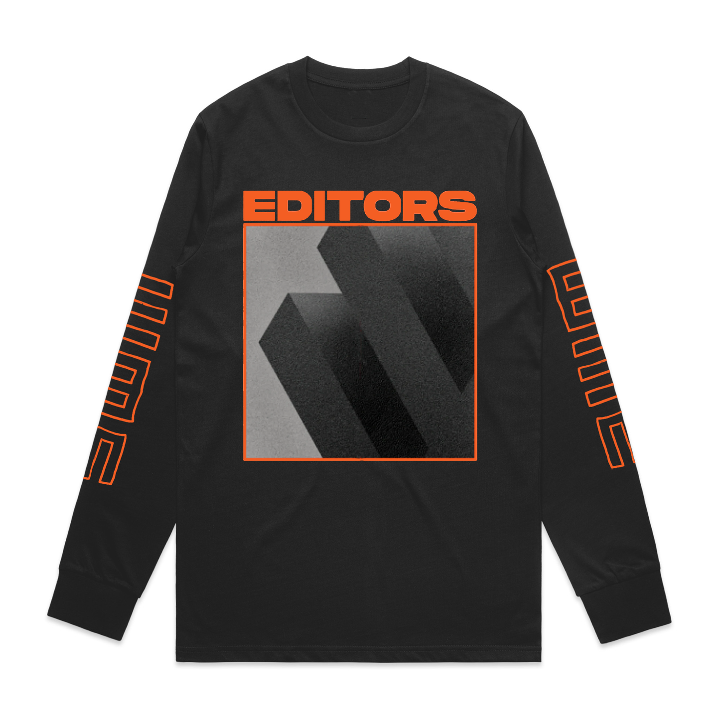 Orange Logo Longsleeve T-Shirt Black