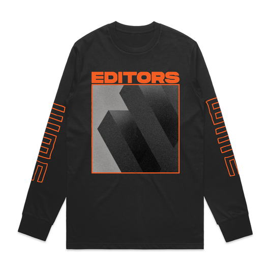 Orange Logo Longsleeve T-Shirt Black