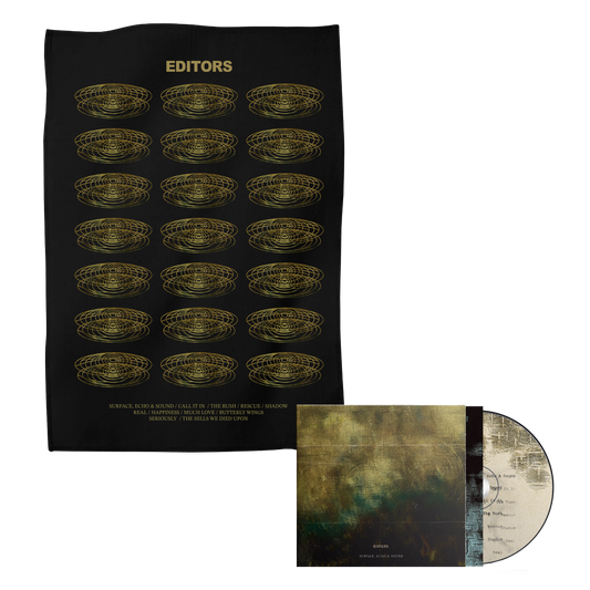 Surface, Echo & Sound Black Tea Towel + CD